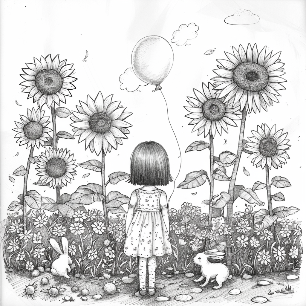 Sunflower Garden Afternoon