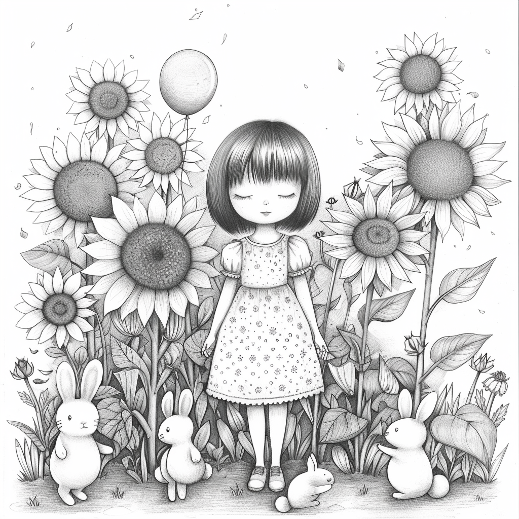 Sunflower Garden Afternoon