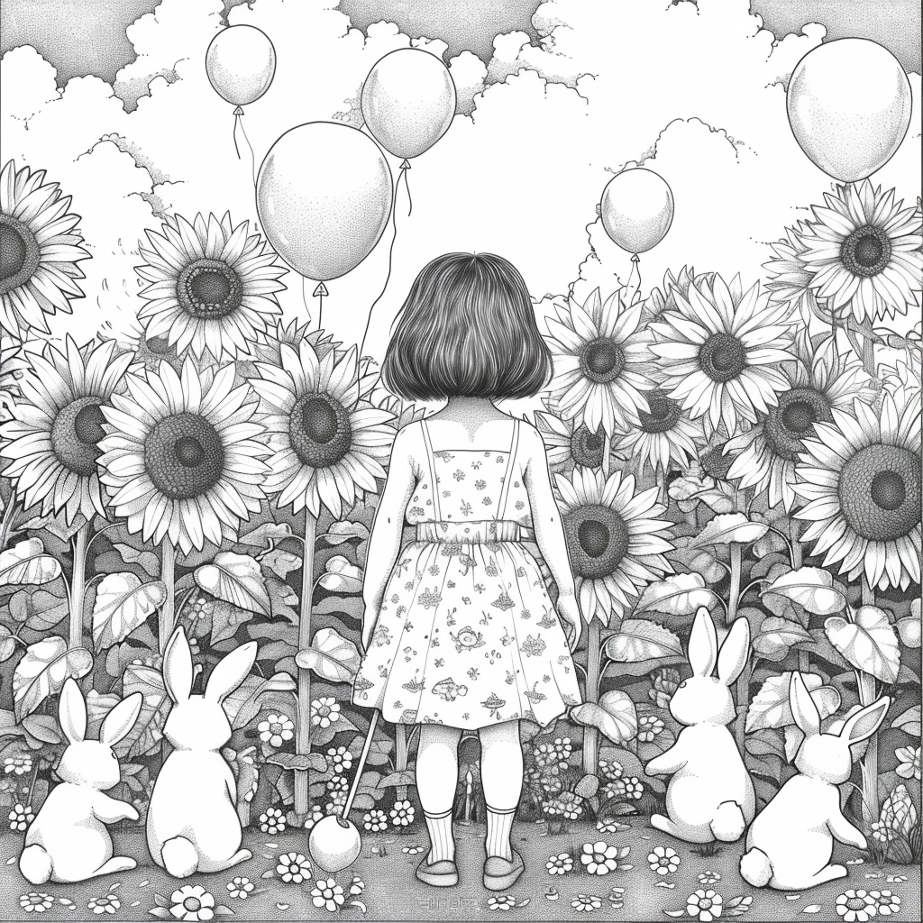 Sunflower Garden Afternoon