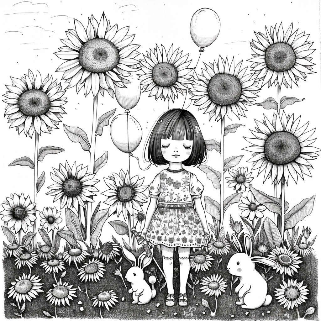 Sunflower Garden Afternoon