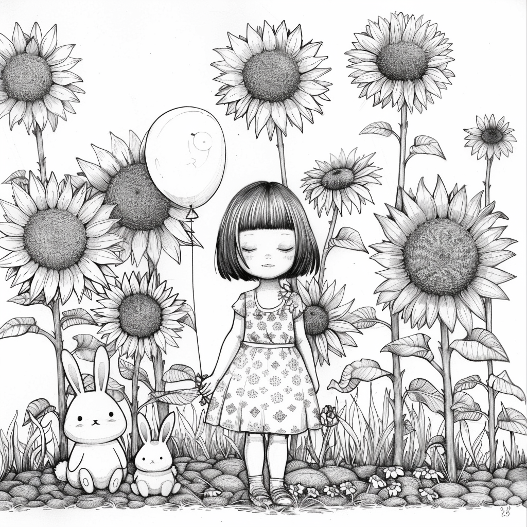 Sunflower Garden Afternoon