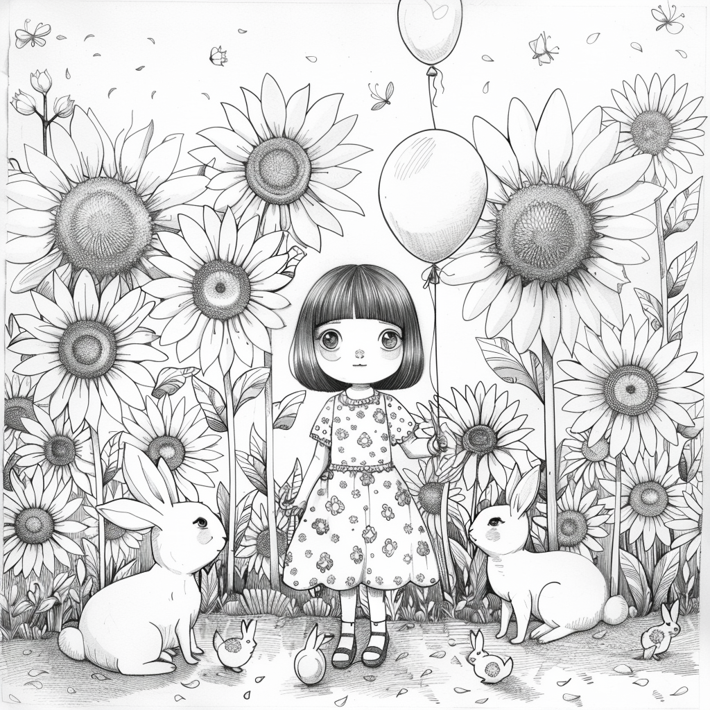 Sunflower Garden Afternoon