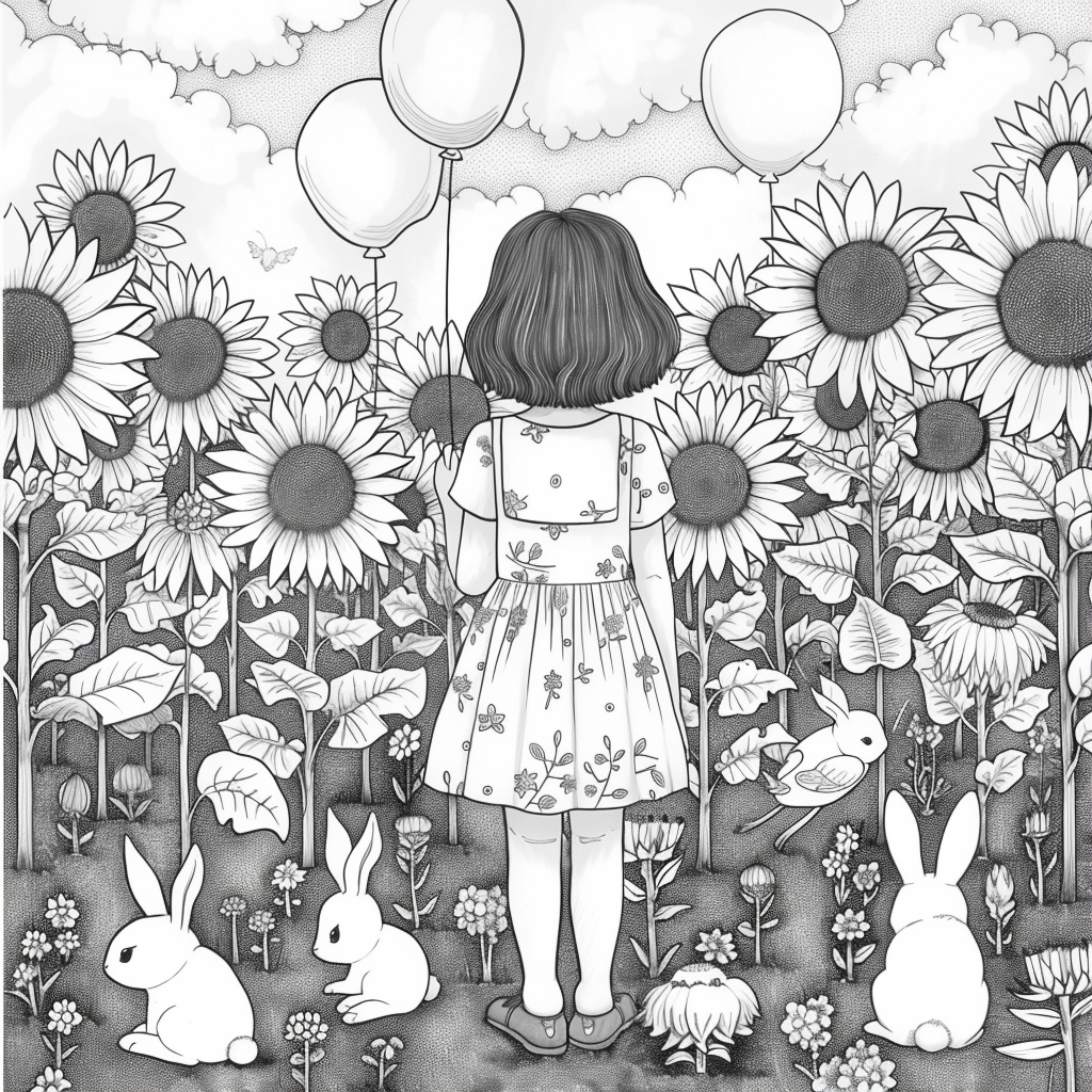 Sunflower Garden Afternoon