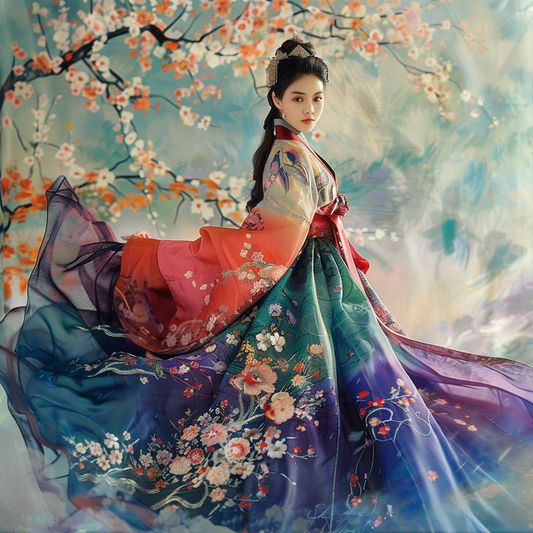 Dance of Blossoms and Silk
