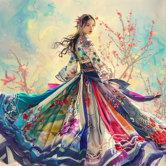 The Rainbow Hanbok Dancer