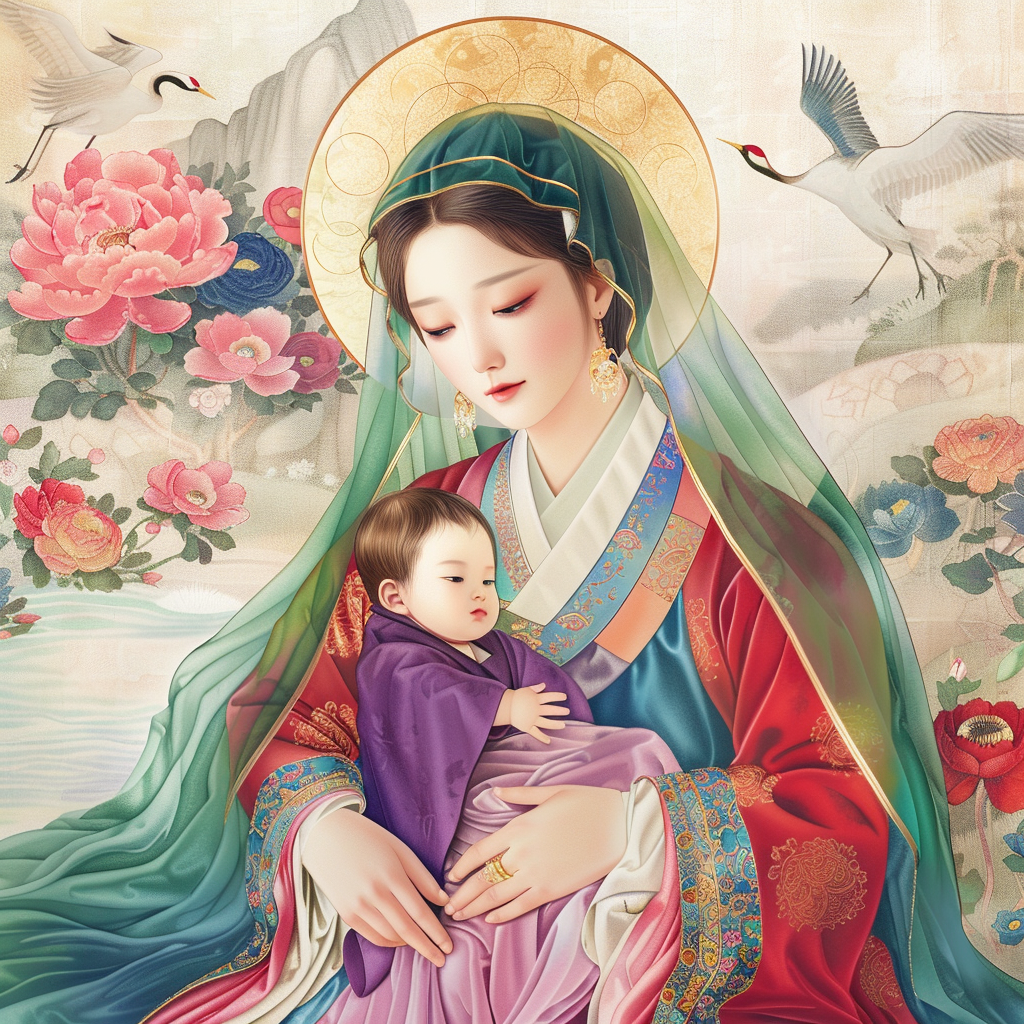 Korean Madonna and Child