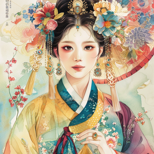 Radiant Blossoms: The Lady of Golden Grace