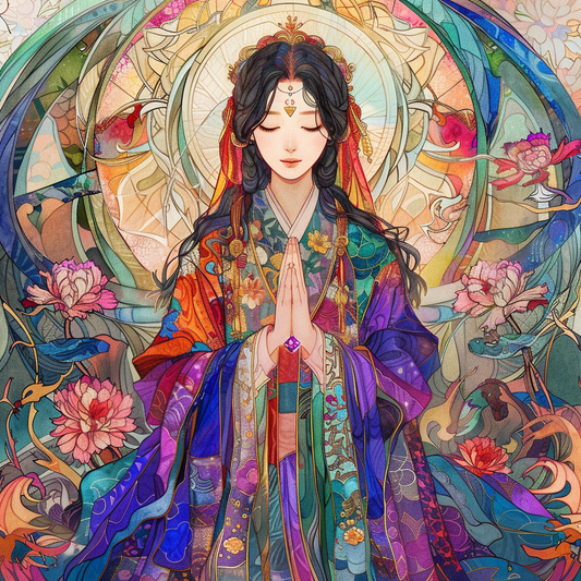 Divine Radiance – The Serene Lotus Priestess