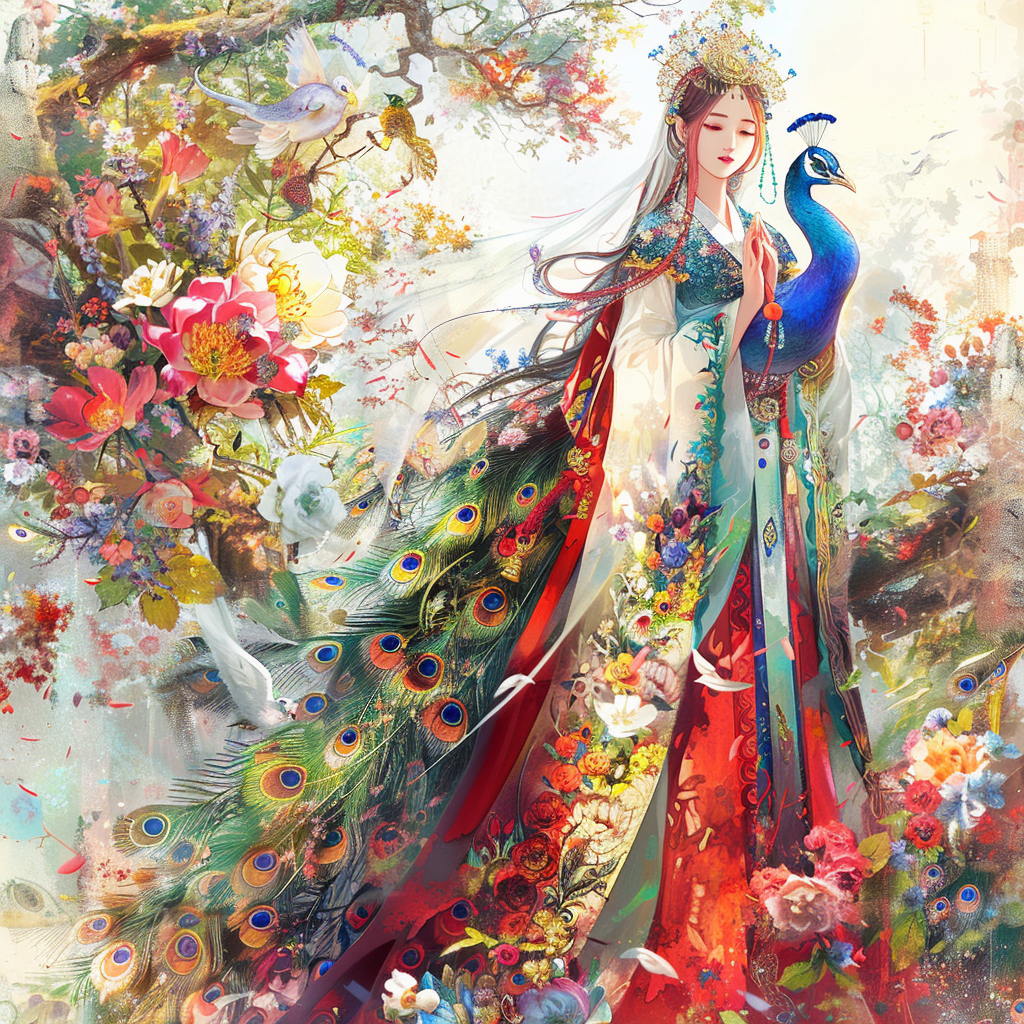 The Empress of Blossoms and Feathers