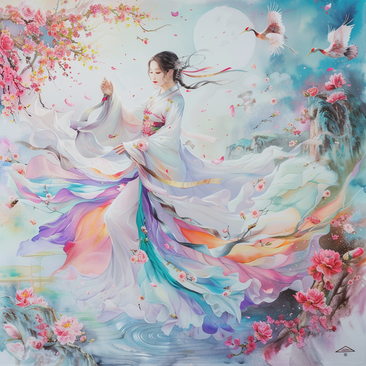 Moonlit Dance of the Cherry Blossom Maiden
