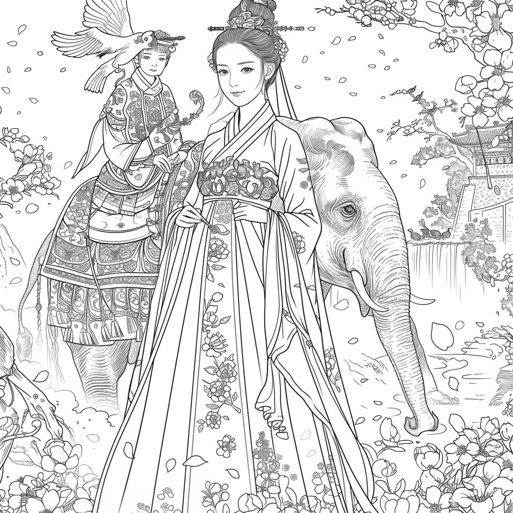 he Blossom Princess and Her Elephant