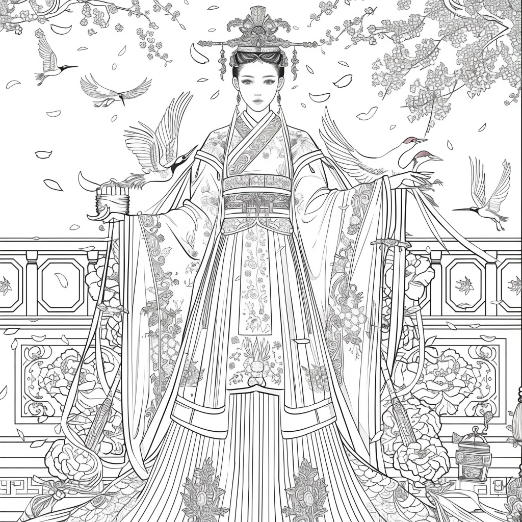 Royal Elegance: Korean Princess in Ceremonial Hanbok