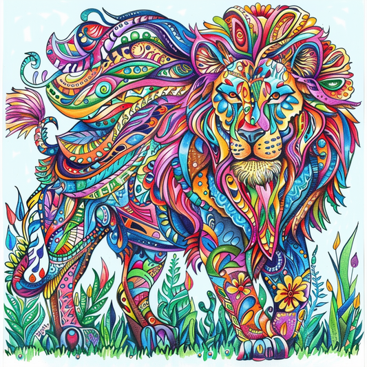 Majesty in Motion: The Kaleidoscope Lion