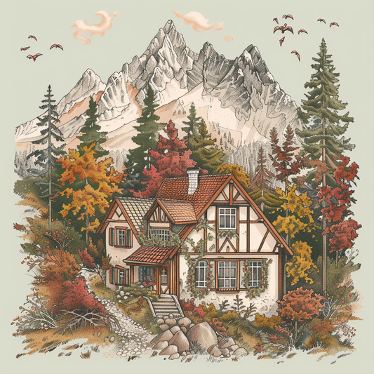 A Cozy Cottage in the Mountain Woods