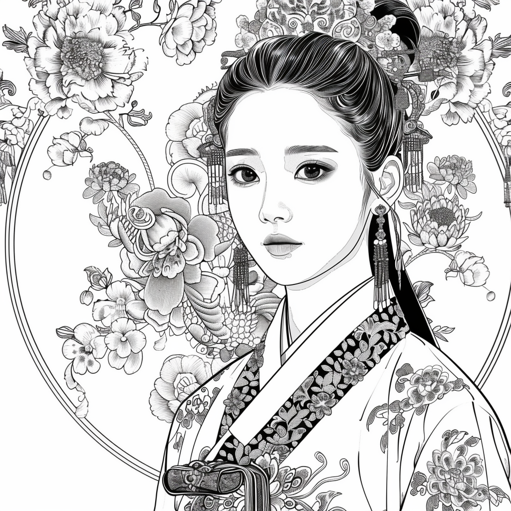 Majestic Elegance of a Korean Royal Lady