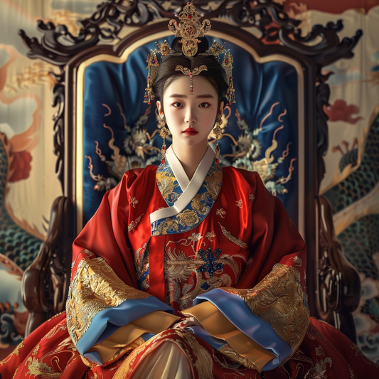 The Majestic Queen on the Dragon Throne