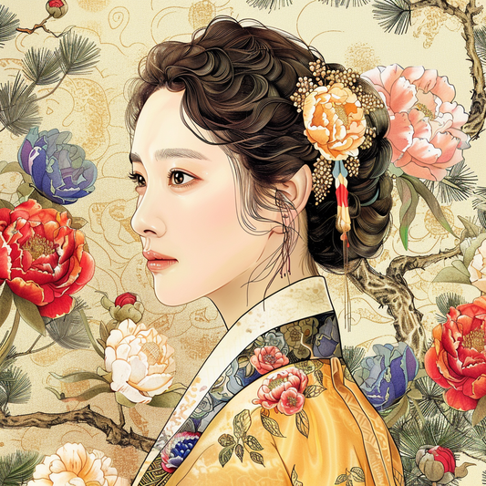 Golden Grace: Portrait of a Korean Lady