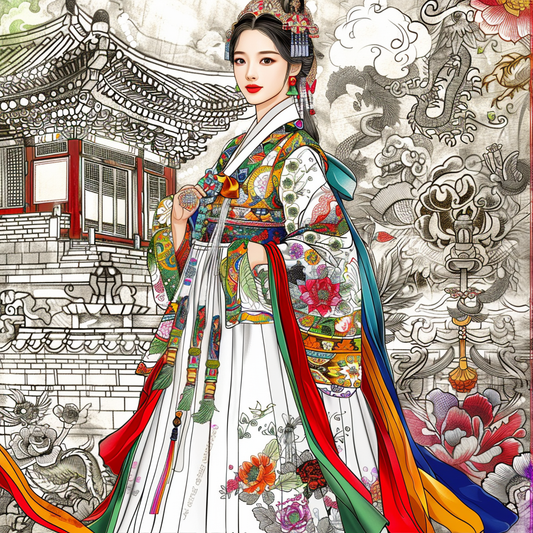 Majestic Elegance of a Korean Royal Lady