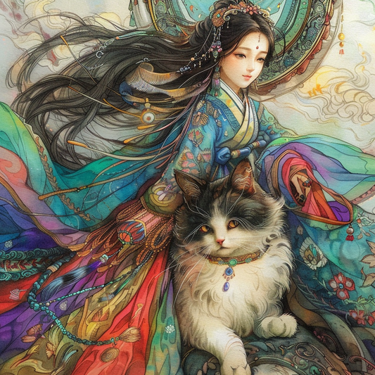 The Enchanted Princess and Her Loyal Cat