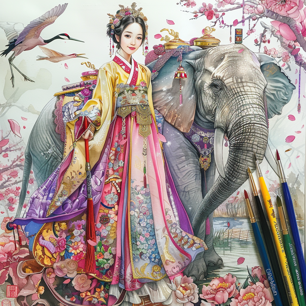 The Princess and the Elephant of Blossoms