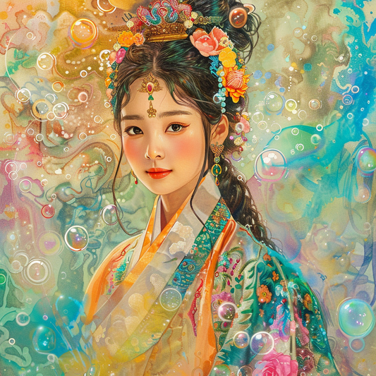 Harmony of eleganceGolden Dawn Princess of Blossoms