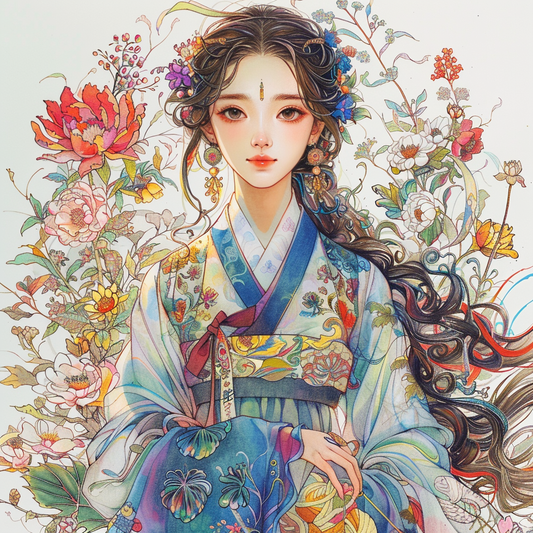 Floral hanbok