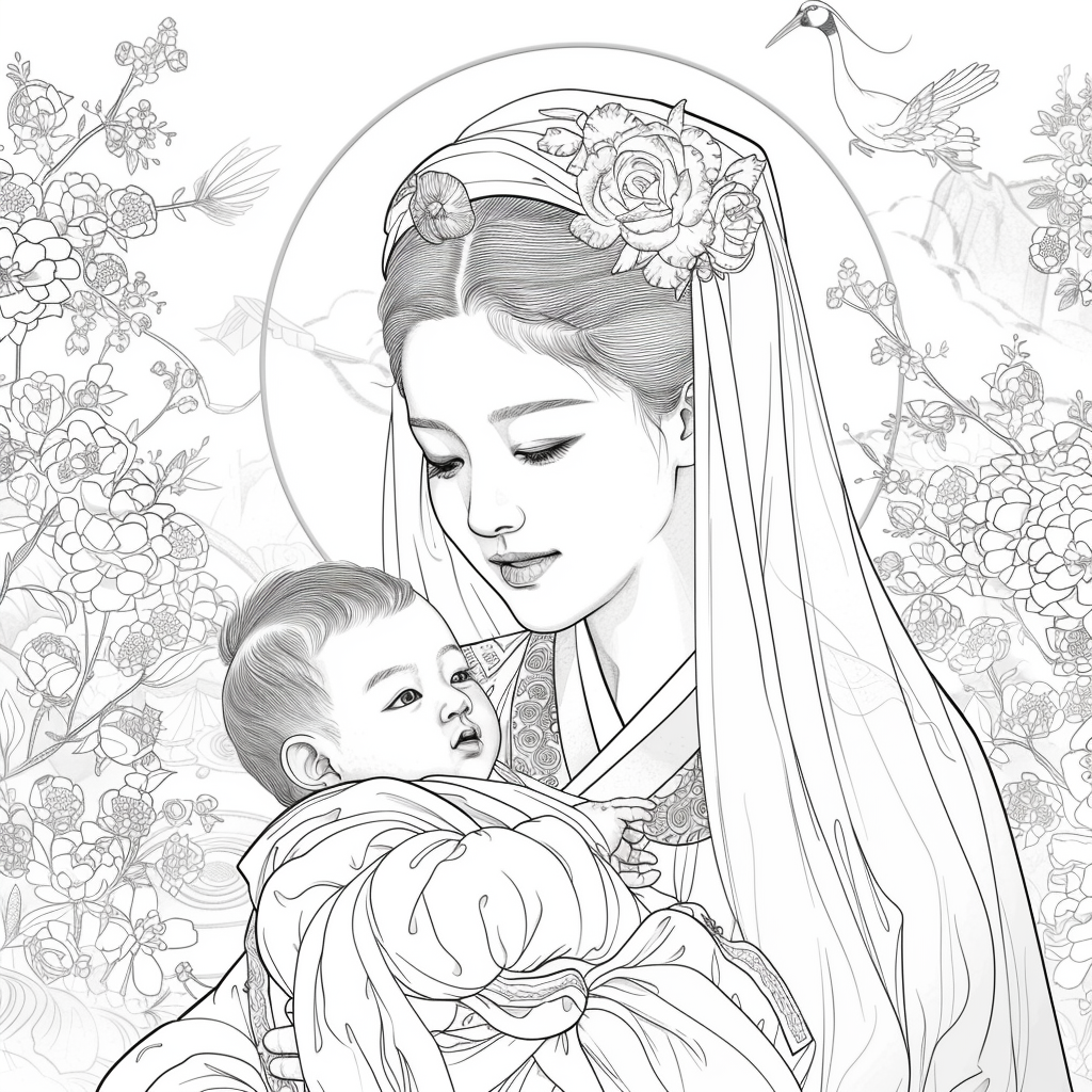Korean Madonna and Child