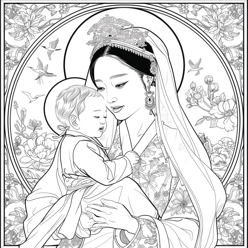 Korean Madonna and Child