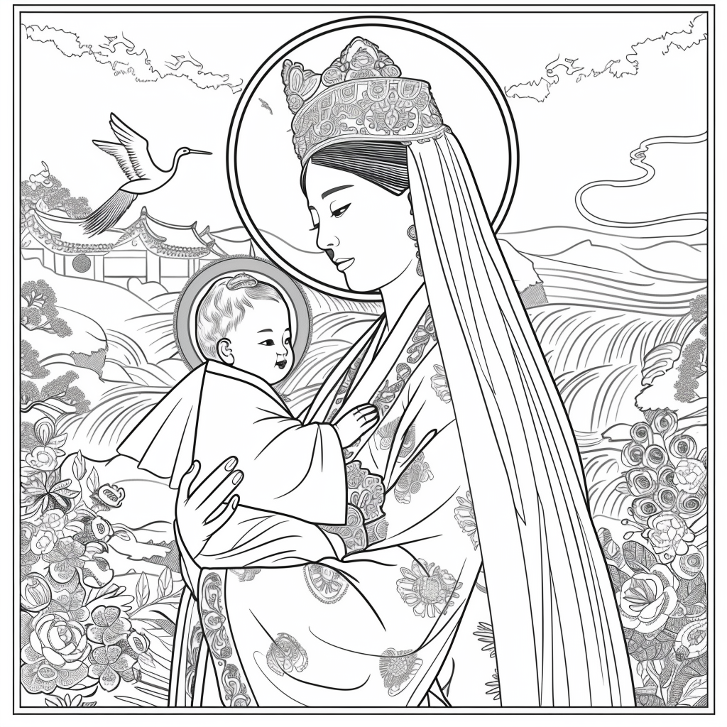 Korean Madonna and Child