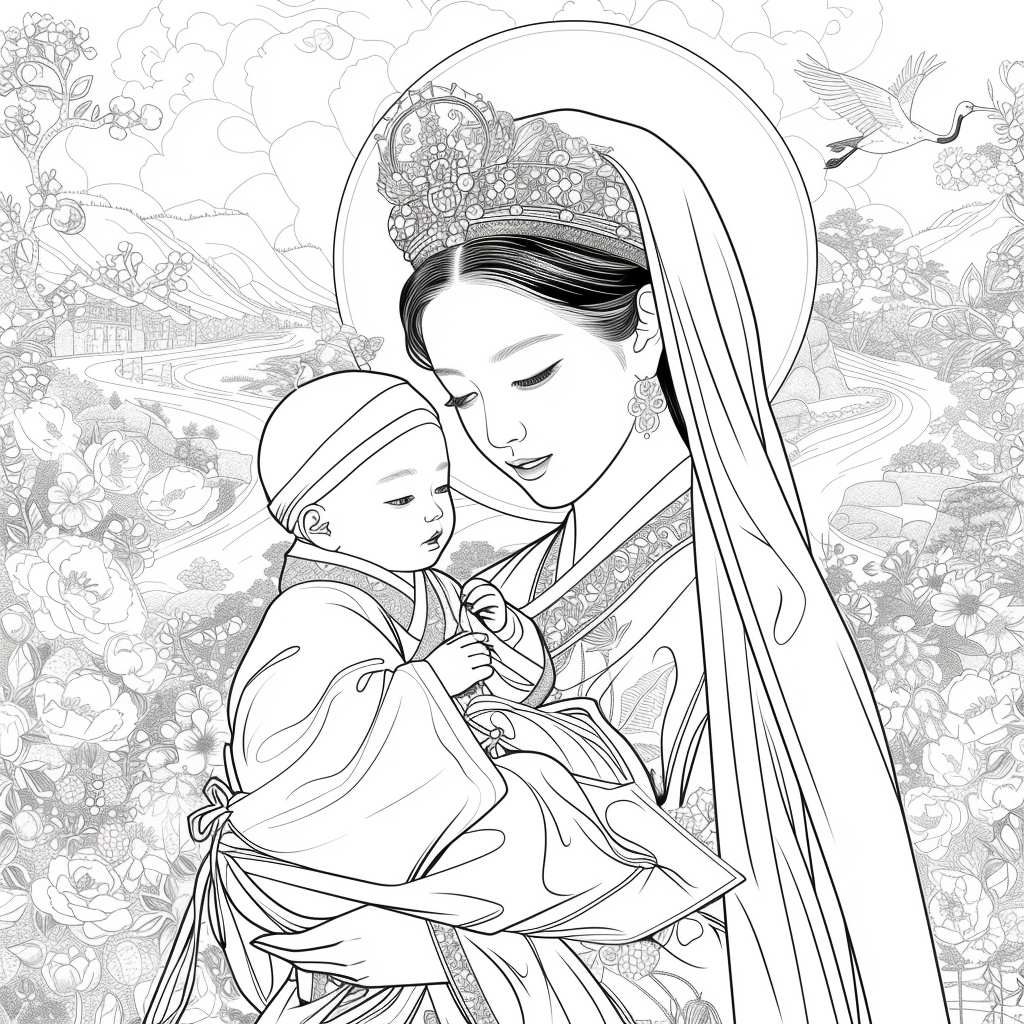 Korean Madonna and Child