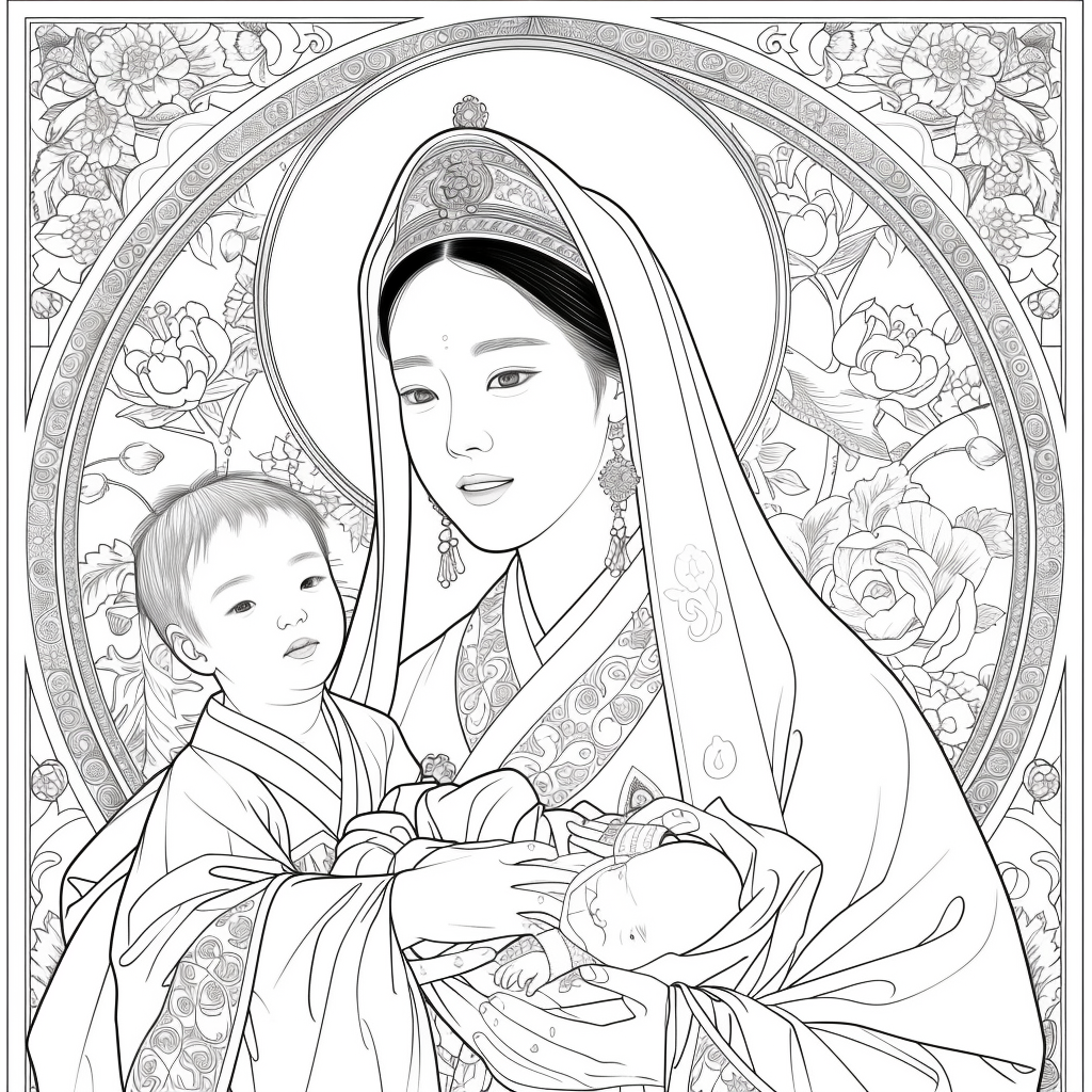 Korean Madonna and Child