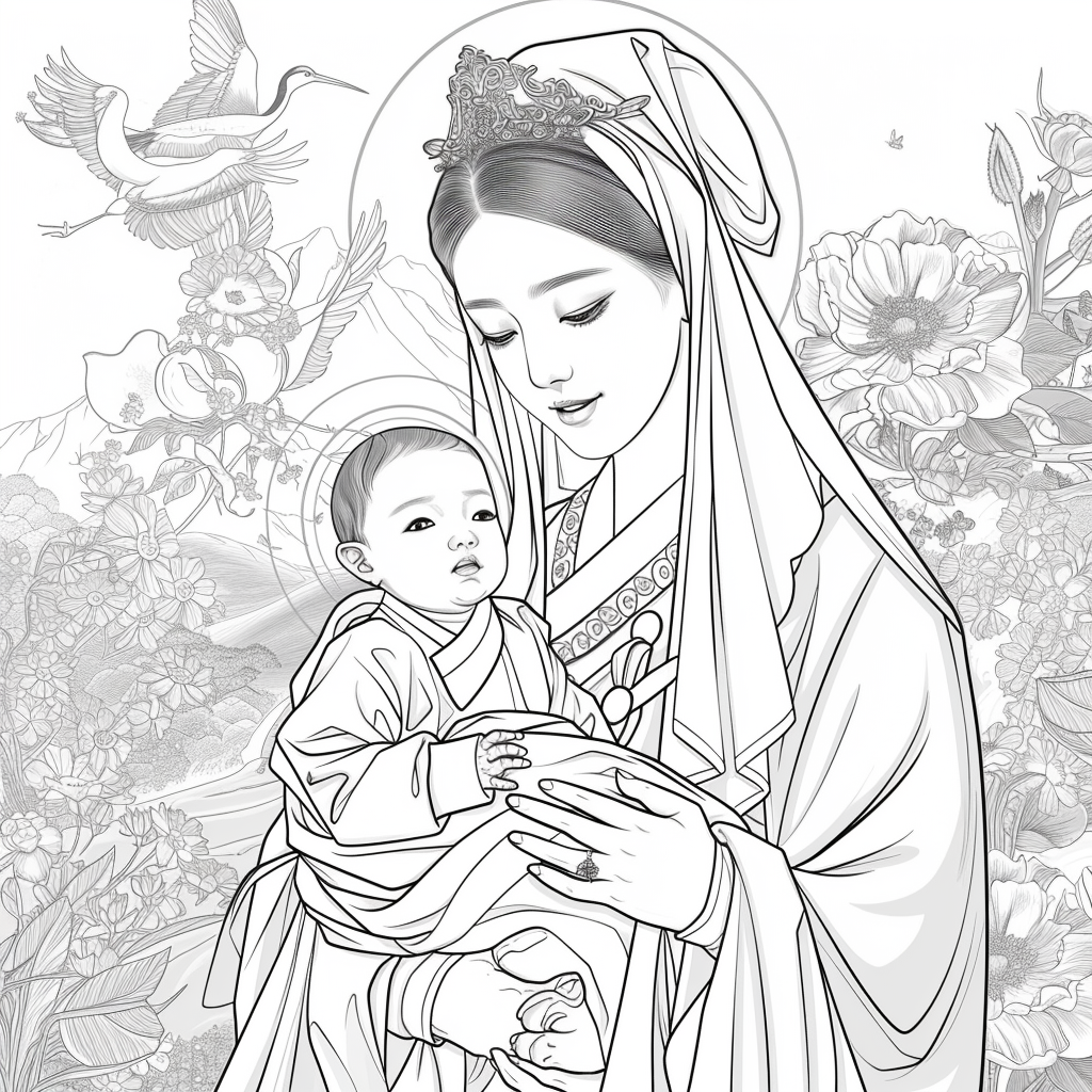 Korean Madonna and Child