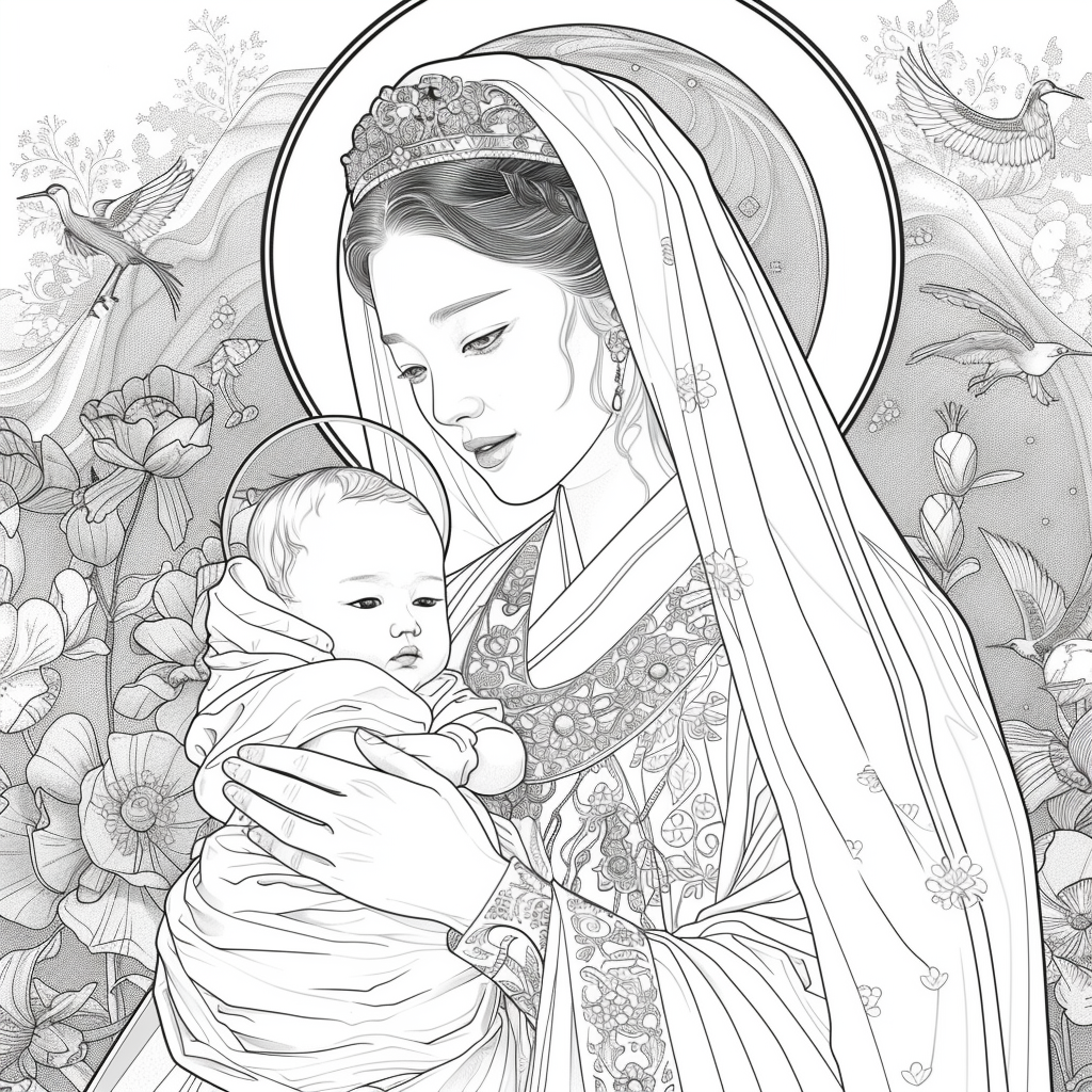 Korean Madonna and Child