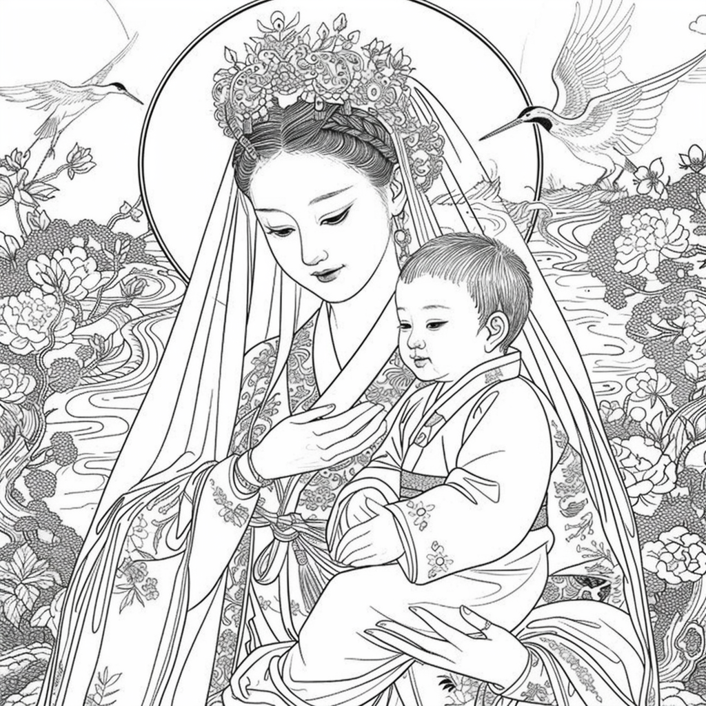 Korean Madonna and Child