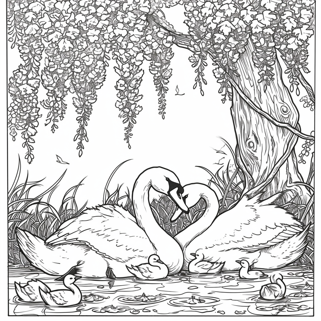 Swans of the Birch Forest