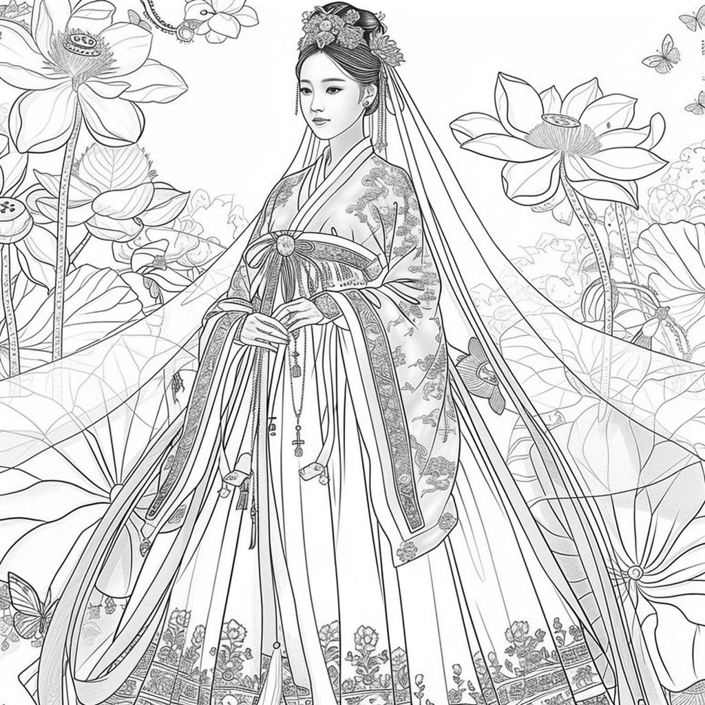 “The Lotus Bride of Eternal Elegance