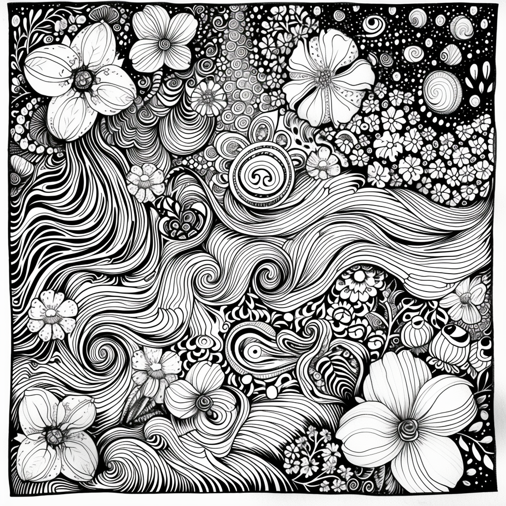 Whispers of Nature: A Zen Doodle Symphony