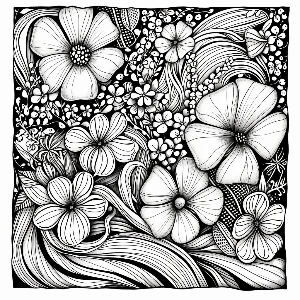 Whispers of Nature: A Zen Doodle Symphony