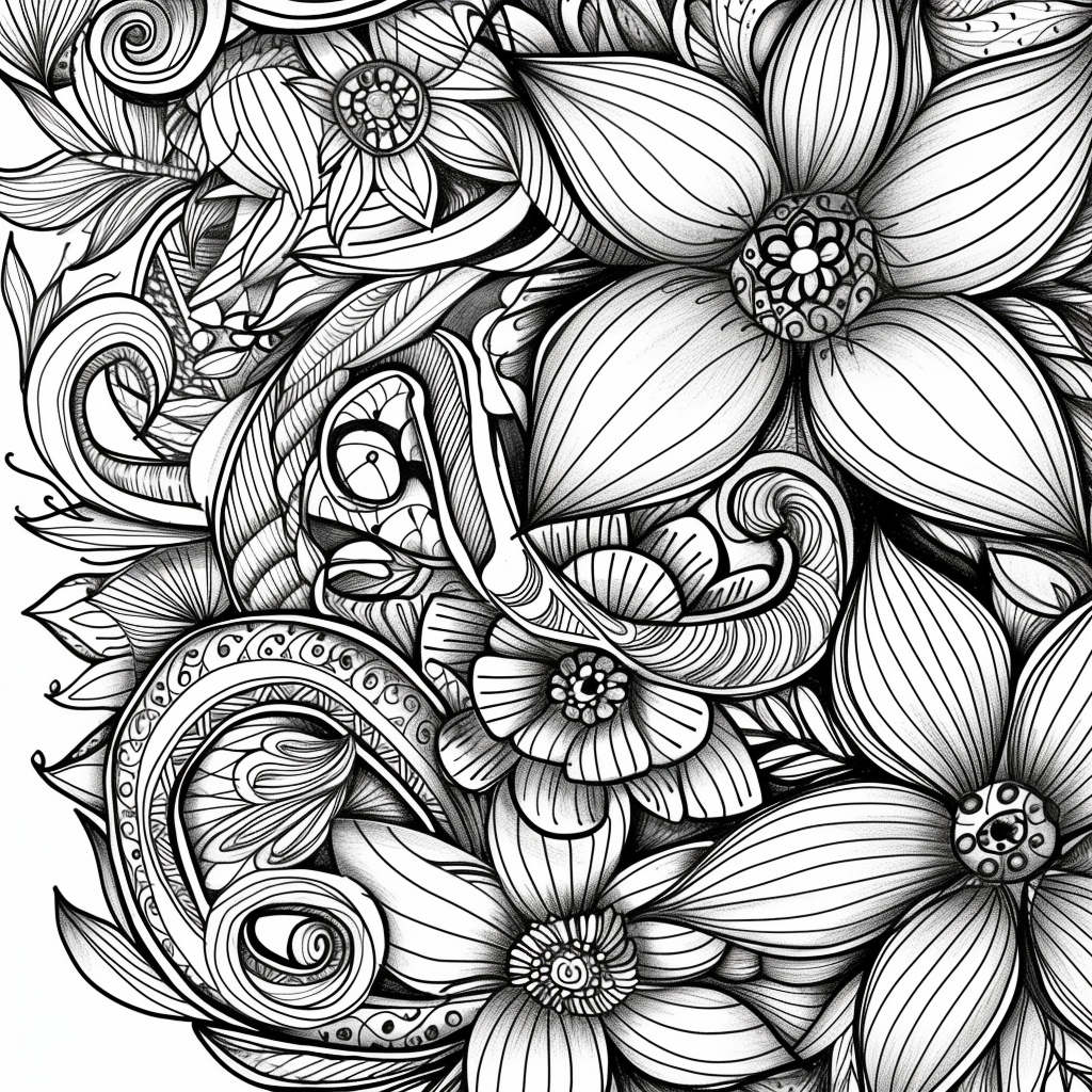 Whispers of Nature: A Zen Doodle Symphony