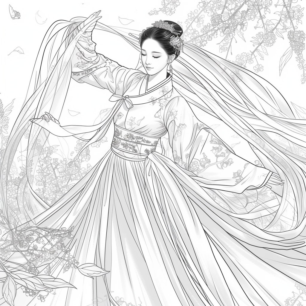 The Dance of Blossoms and Silk