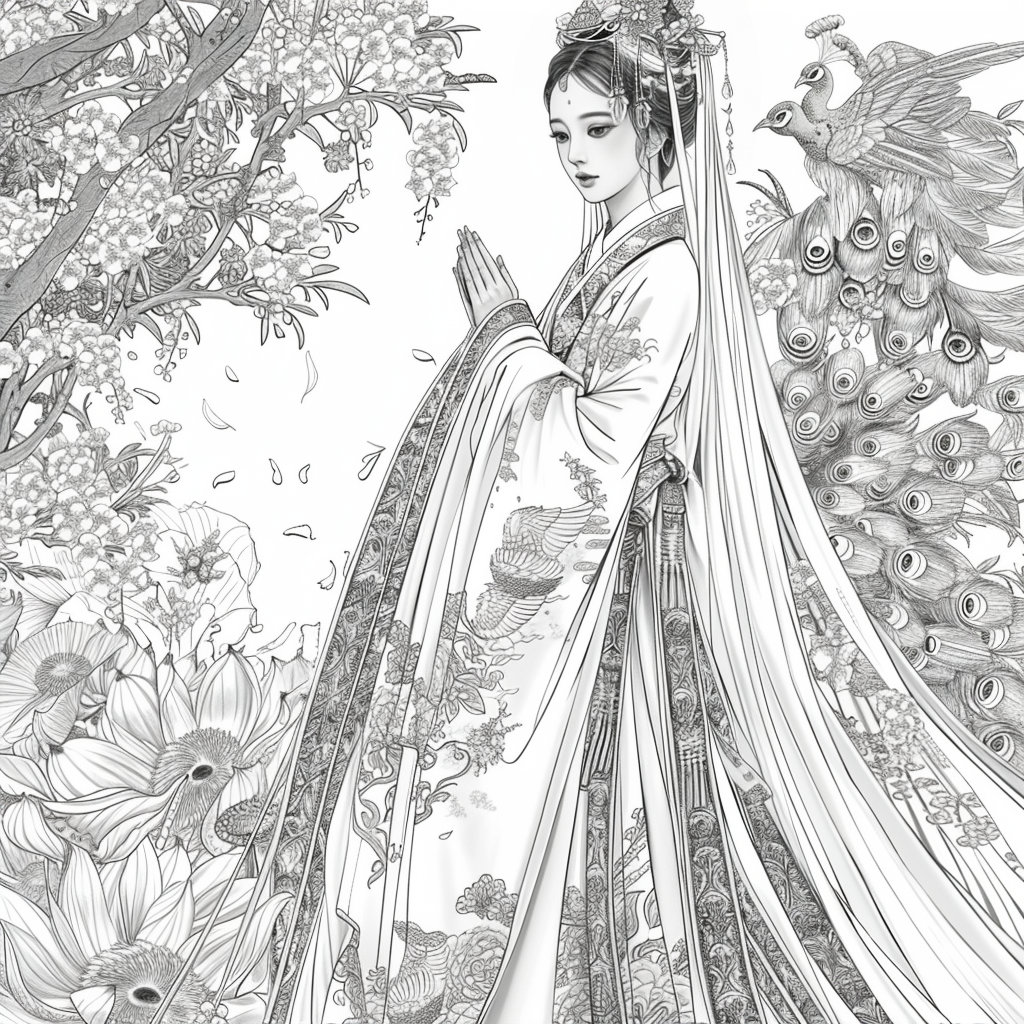 The Empress of Blossoms and Feathers