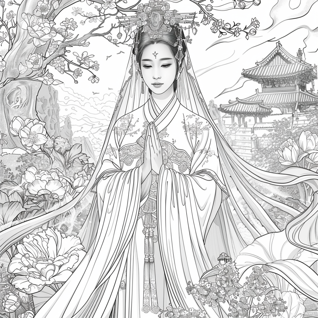 The Empress of Blossoms and Feathers