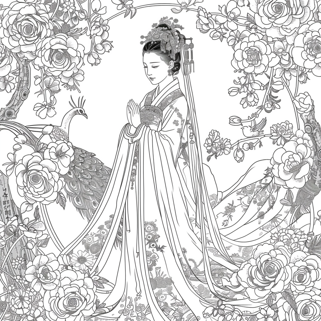 The Divine Princess of Blossoms and Feathers