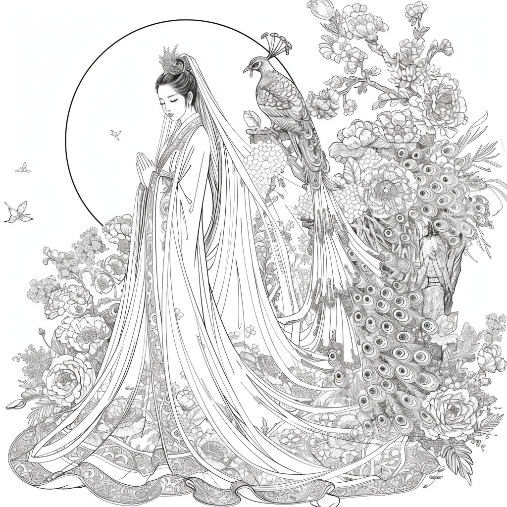 The Divine Princess of Blossoms and Feathers