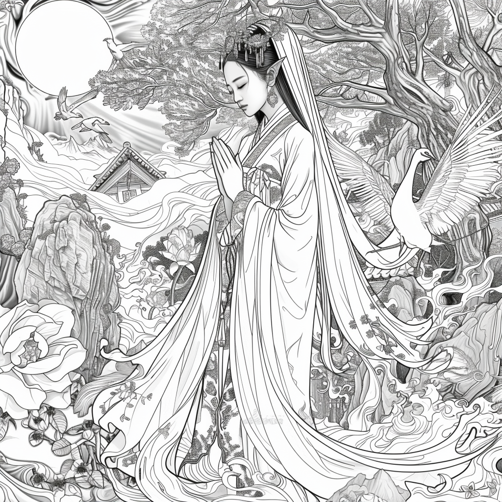 The Empress of Blossoms and Feathers