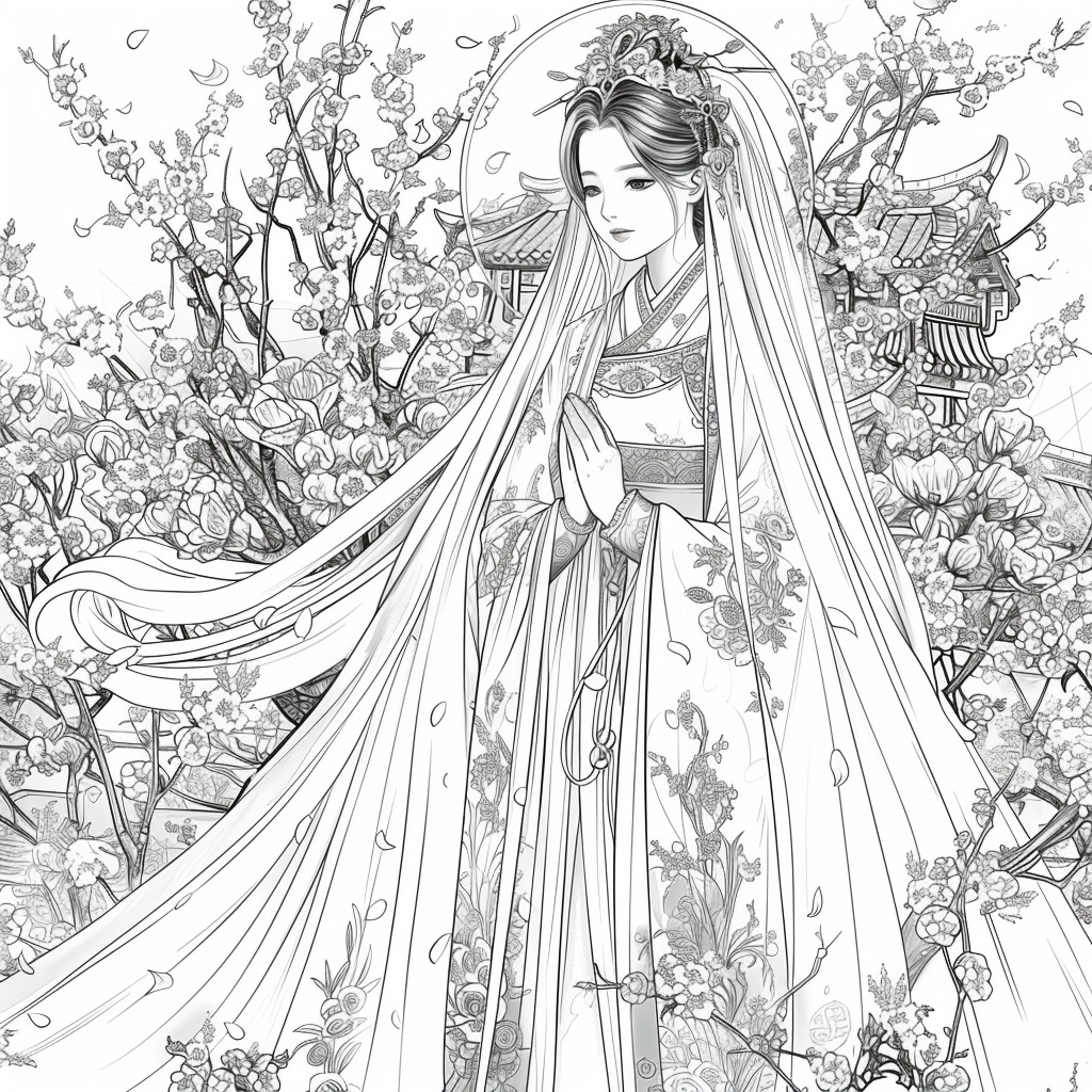 The Divine Princess of Blossoms and Feathers