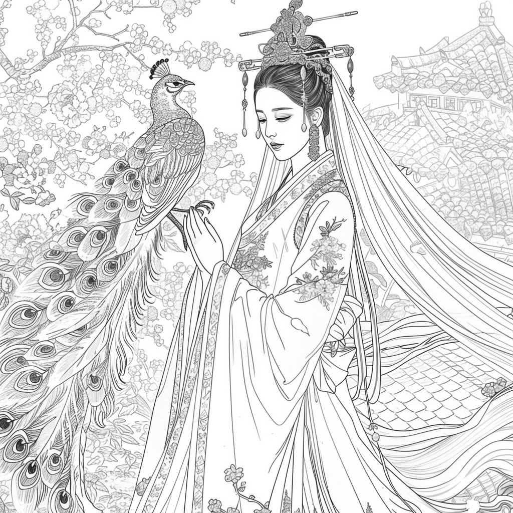 The Divine Princess of Blossoms and Feathers