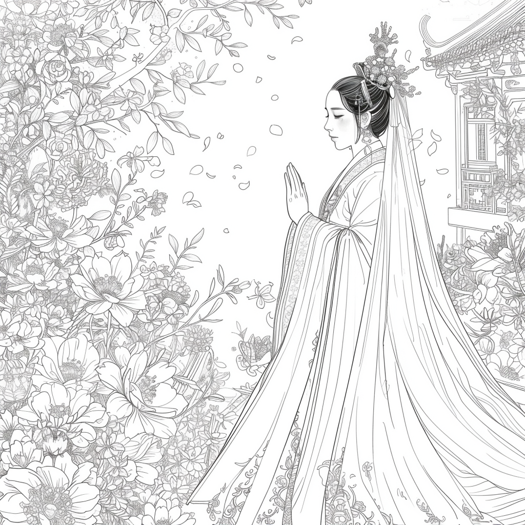 The Divine Princess of Blossoms and Feathers