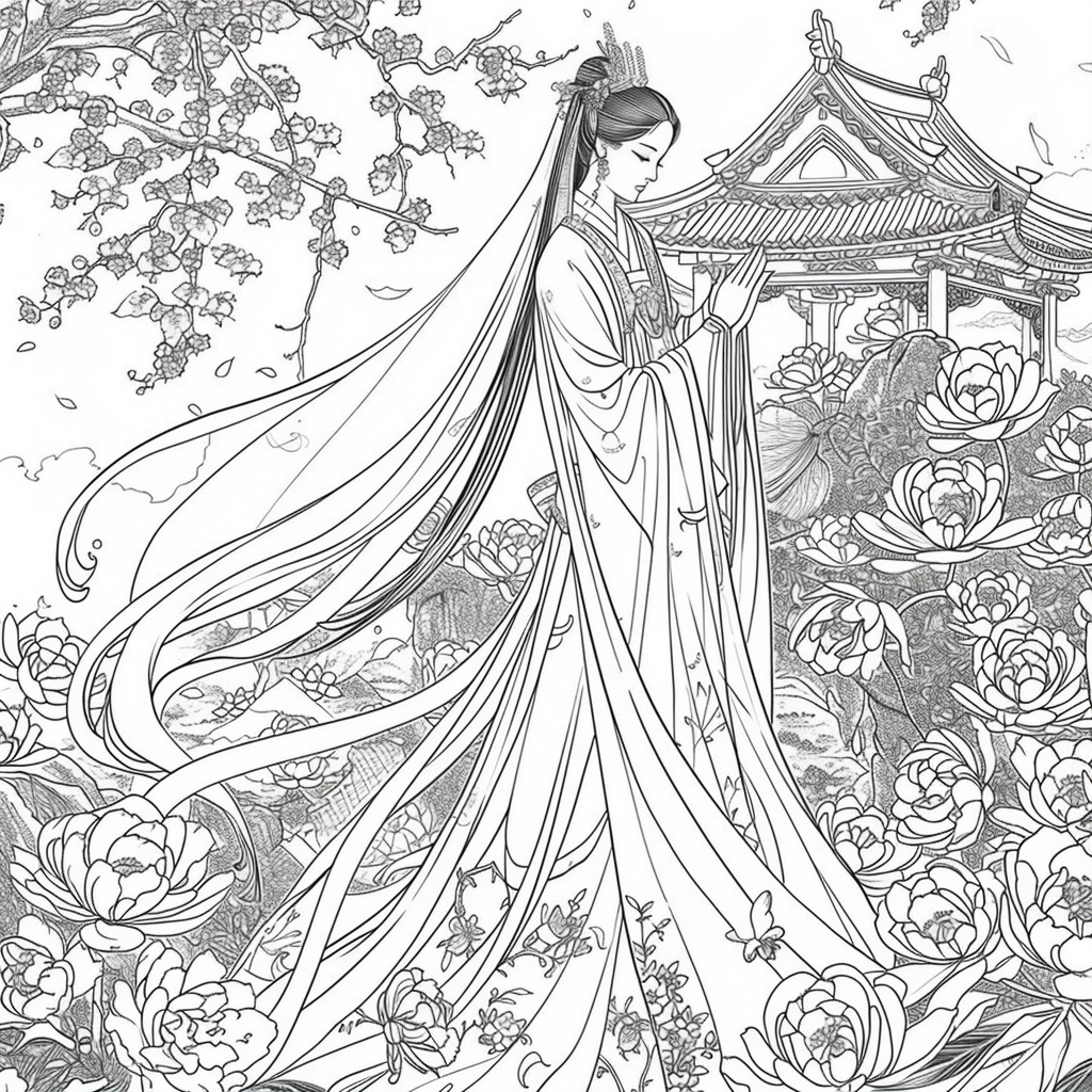 The Divine Princess of Blossoms and Feathers