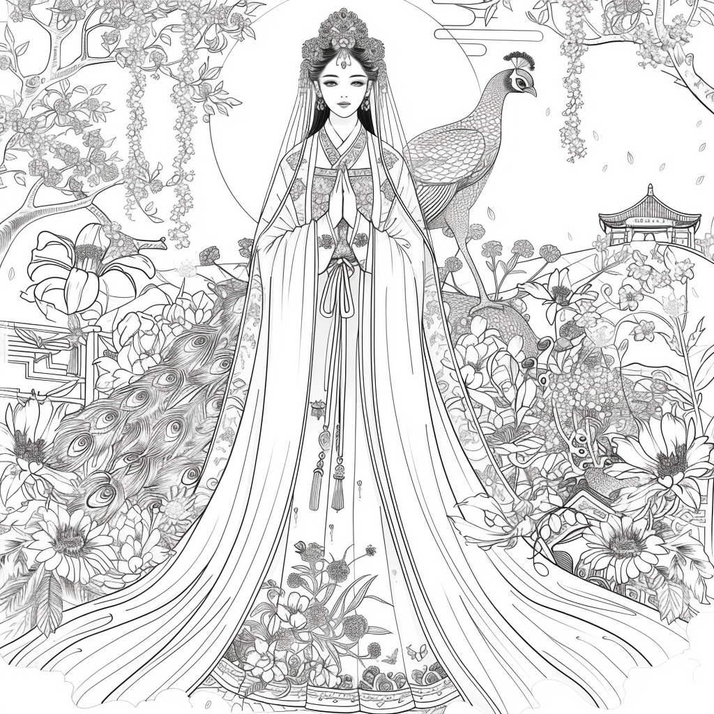The Divine Princess of Blossoms and Feathers